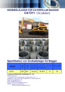 Großwälzlager für caterpillar Bagger CAT311 Löcher 34