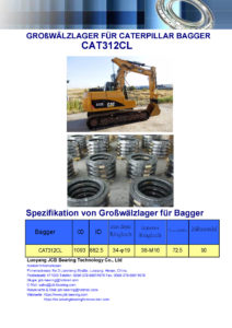 Großwälzlager für caterpillar Bagger CAT312CL