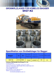 Großwälzlager für kobelco Bagger SK07-N2