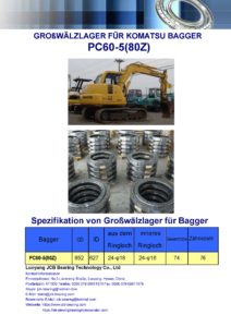 Großwälzlager für komatsu Bagger PC60-5(80Z)