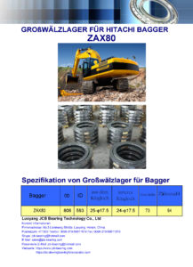 Großwälzlager für hitachi Bagger ZAX80